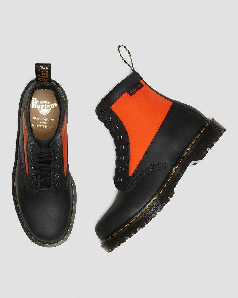 Dr Martens 1460 Panel Made in England Leren Veterlaarzen Heren Zwart | NL 288AHK